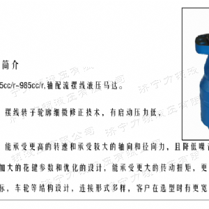 BMH系列并列油口乐动（中国）马达